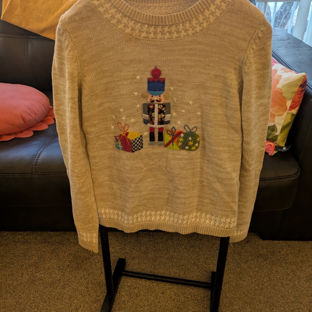 Beige Holiday Sweater